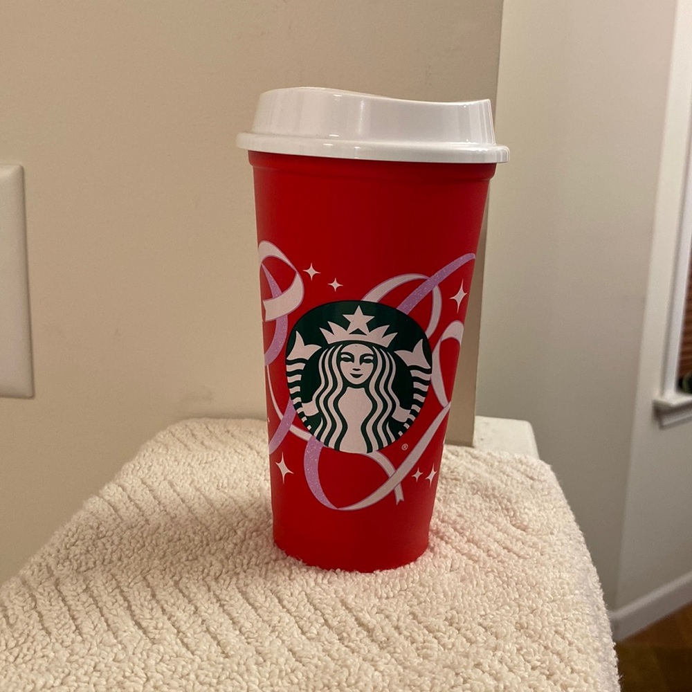 Starbucks 2021 Red Holiday “50 Years of Coffee & Joy” Reusable Cup 16 oz